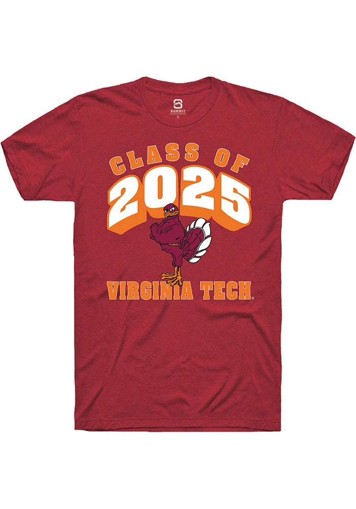 Virginia Tech Hokies Maroon Class of 2025 Short Sleeve T-Shirt