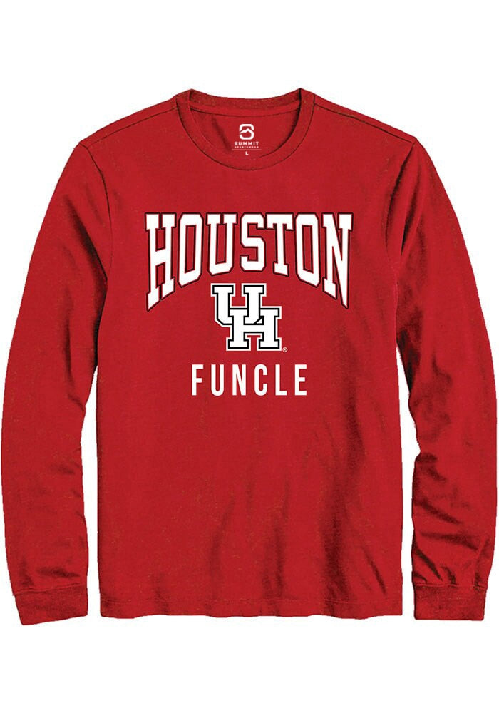 Houston Cougars Mens Red Funcle Long Sleeve T-Shirt