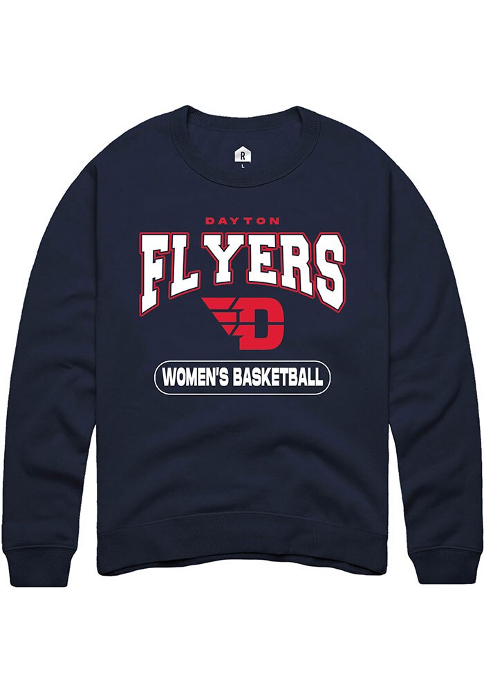 Dayton Flyers Mens Navy Blue Women's Basketball Long Sleeve Crew Sweatshirt