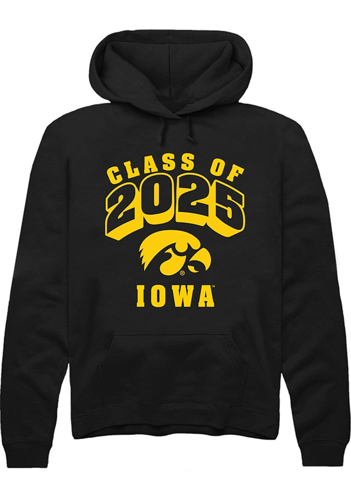 Iowa Hawkeyes Mens Black Class of 2025 Long Sleeve Hoodie