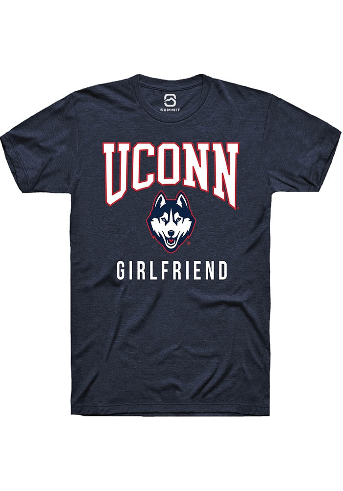 UConn Huskies Unisex Girlfriend Heather Navy Short Sleeve T-Shirt
