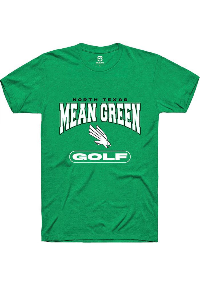 North Texas Mean Green Kelly Green Golf Short Sleeve T-Shirt