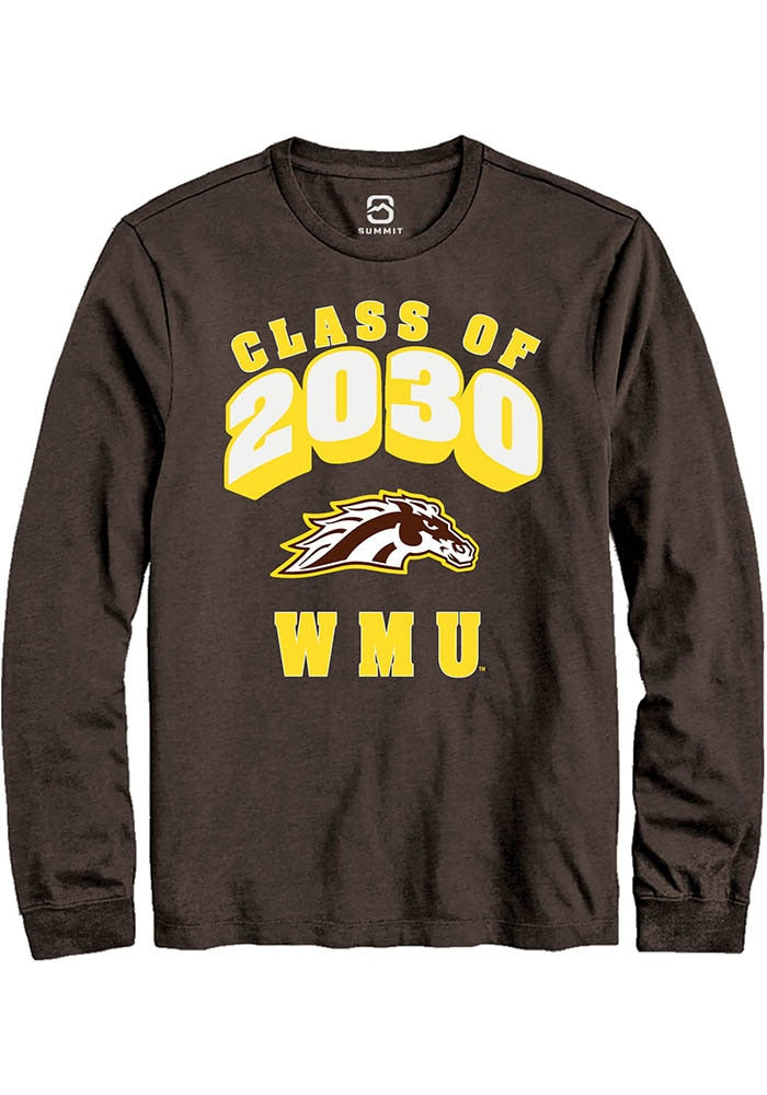 Western Michigan Broncos Brown Class of 2030 Long Sleeve T-Shirt