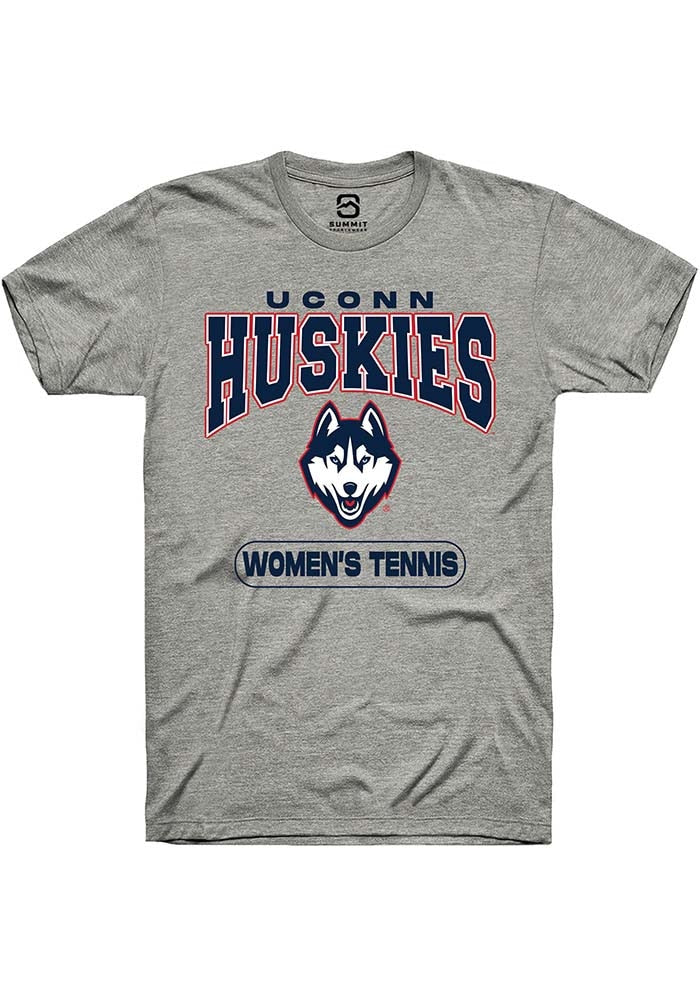 UConn Huskies Unisex Womens Tennis Heather Grey Short Sleeve T-Shirt