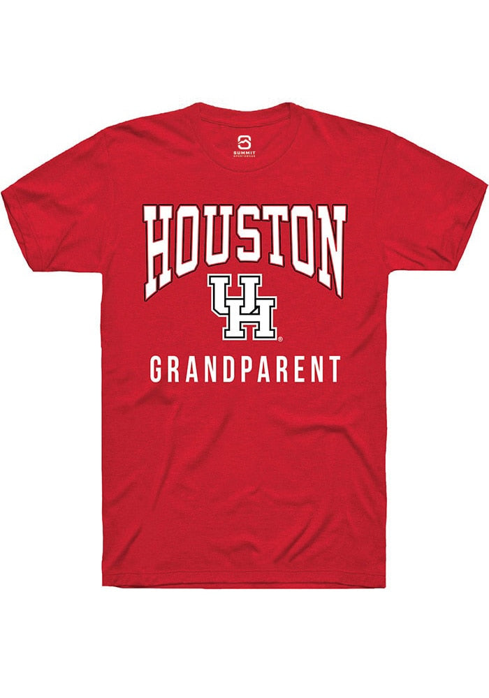 Houston Cougars Red Grandparent Design Short Sleeve Fashion T-Shirt