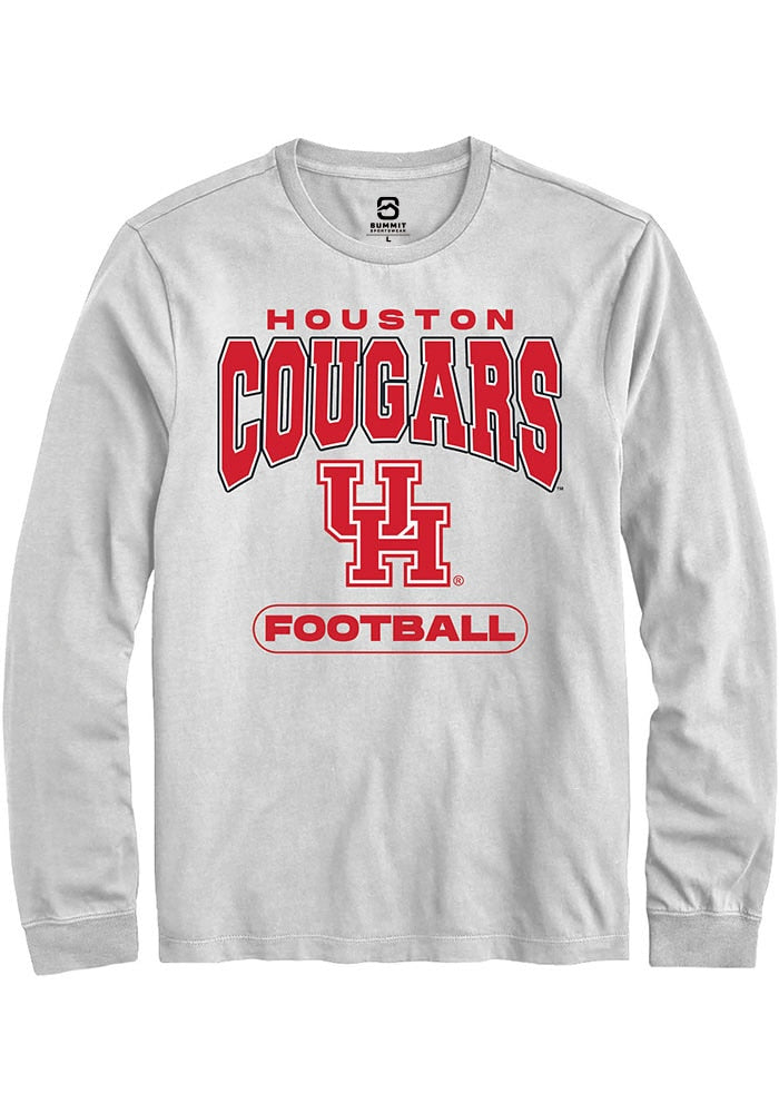 Houston Cougars White Football Long Sleeve T-Shirt