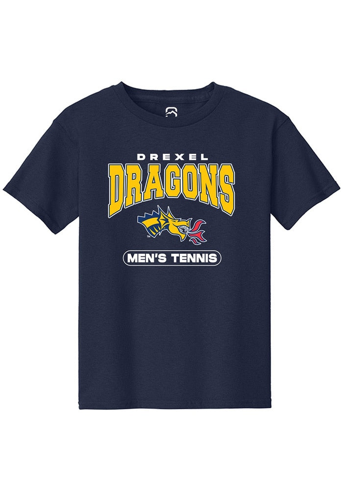 Drexel Dragons Youth Navy Blue Tennis Short Sleeve T-Shirt