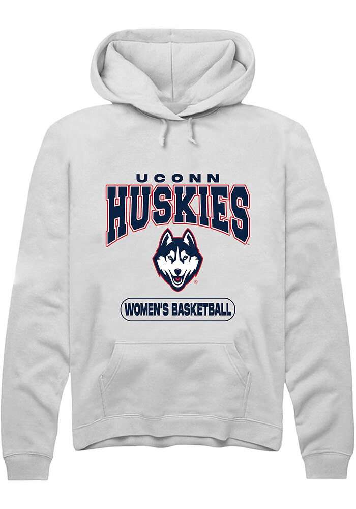 UConn Huskies Unisex Womens Basketball White Hoodie