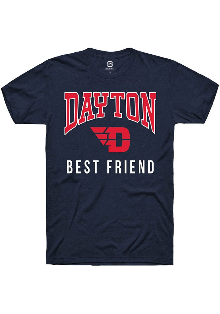 Dayton Flyers Navy Blue Best Friend Short Sleeve T-Shirt