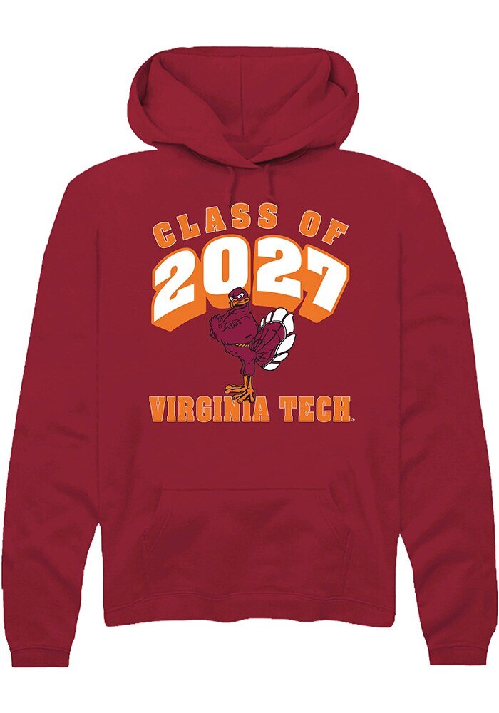 Virginia Tech Hokies Mens Maroon Class of 2027 Long Sleeve Hoodie