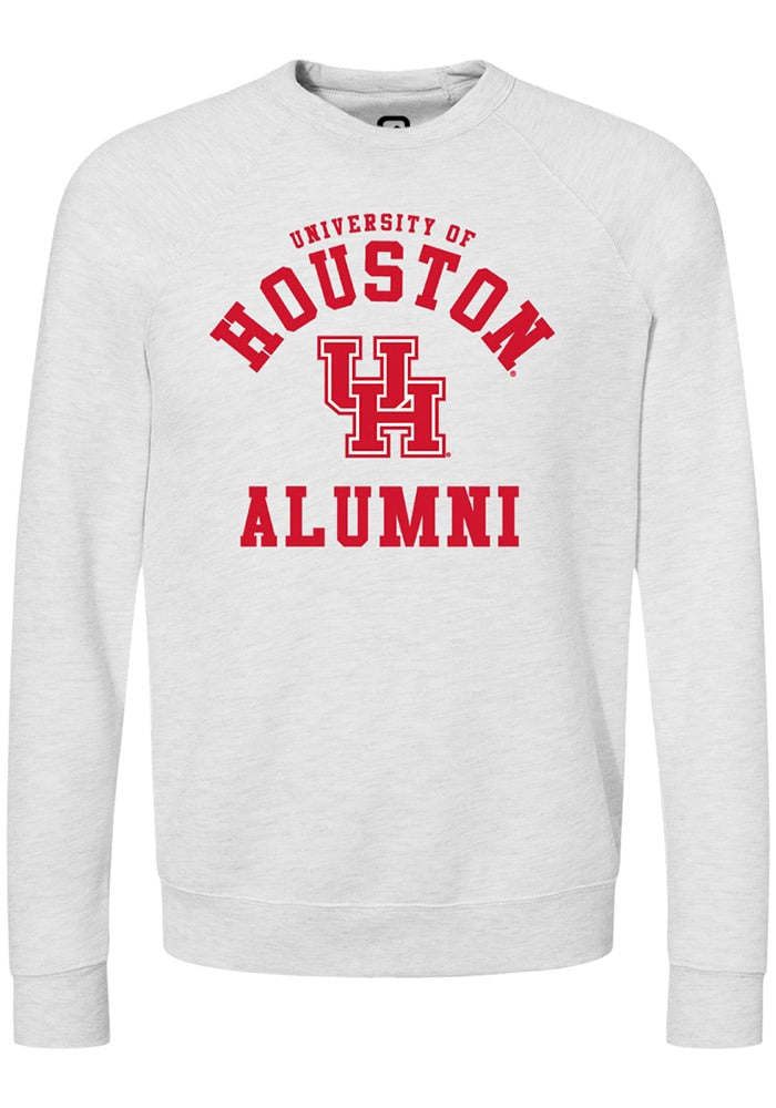 Houston Cougars Mens Ash Alumni Arch Long Sleeve Fashion Sweatshirt