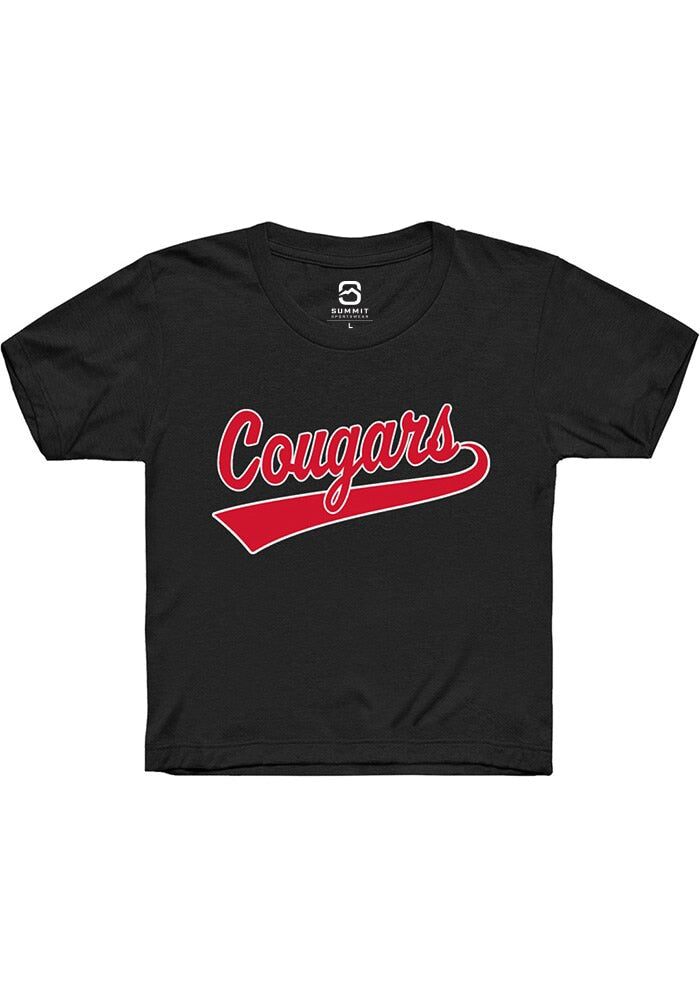 Houston Cougars Youth Black Tail Short Sleeve T-Shirt