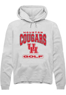 Houston Cougars Mens White Golf Long Sleeve Hoodie