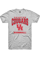 Houston Cougars Grey Baseball Short Sleeve T-Shirt