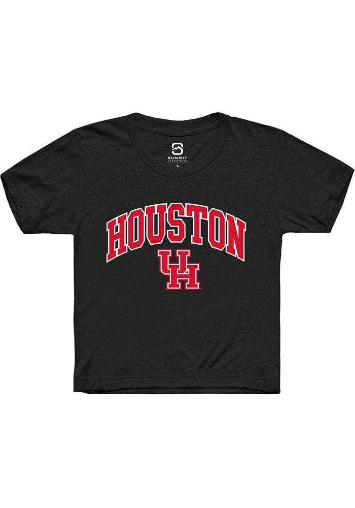 Houston Cougars Youth Black Arch Logo Short Sleeve T-Shirt