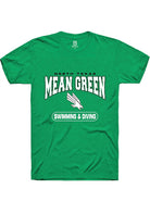 North Texas Mean Green Kelly Green Swimming & Diving Short Sleeve T-Shirt