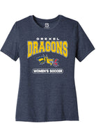 Drexel Dragons Womens Navy Blue Womens Soccer Short Sleeve T-Shirt