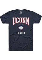 UConn Huskies Unisex Funcle Heather Navy Short Sleeve T-Shirt