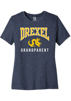 Drexel Dragons Womens Navy Blue Grandparent Short Sleeve T-Shirt
