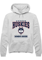 UConn Huskies Unisex Womens Soccer White Hoodie