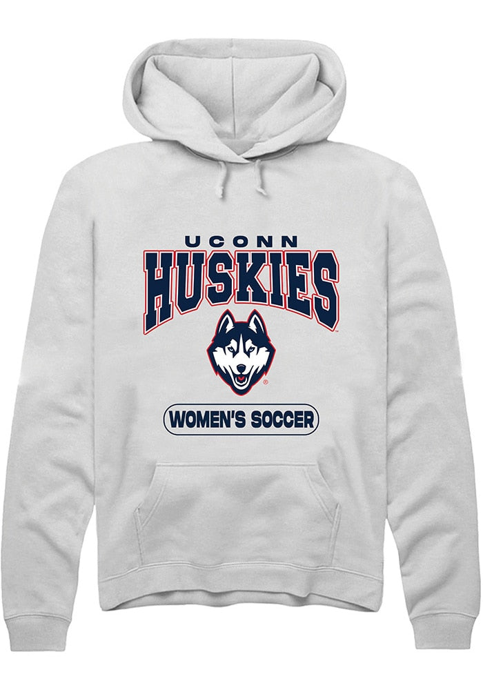 UConn Huskies Unisex Womens Soccer White Hoodie