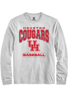 Houston Cougars White Baseball Long Sleeve T-Shirt