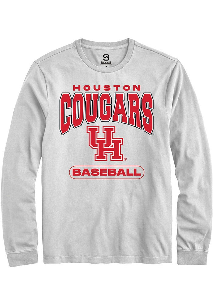 Houston Cougars White Baseball Long Sleeve T-Shirt