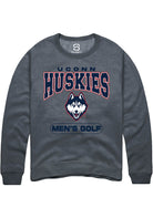 UConn Huskies Unisex Mens Golf Charcoal Crew Sweatshirt