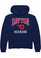 Dayton Flyers Mens Navy Blue Husband Long Sleeve Hoodie