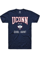 UConn Huskies Unisex Cool Aunt Navy Short Sleeve T-Shirt