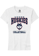 UConn Huskies Womens Volleyball White Short Sleeve T-Shirt