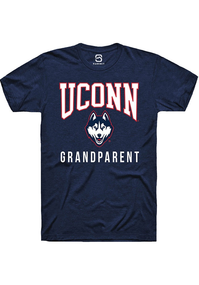 UConn Huskies Unisex Grandparent Navy Short Sleeve T-Shirt