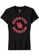 Houston Cougars Womens Black Circle Short Sleeve T-Shirt