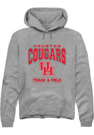 Houston Cougars Mens Graphite Track & Field Long Sleeve Hoodie