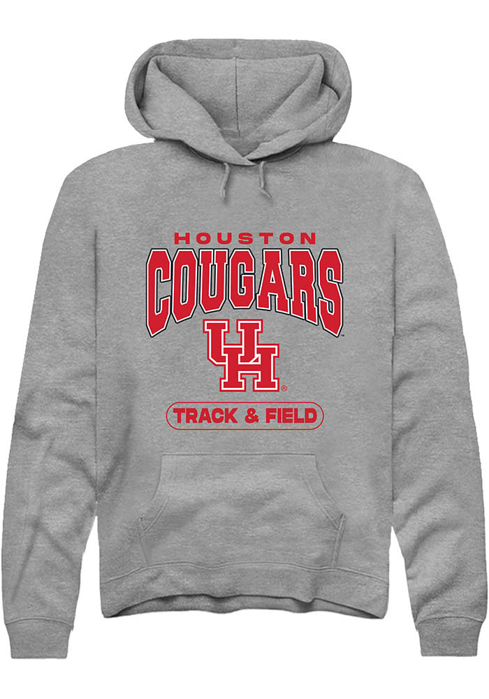 Houston Cougars Mens Graphite Track & Field Long Sleeve Hoodie