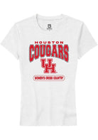 Houston Cougars Womens White Women's Cross Country Short Sleeve T-Shirt