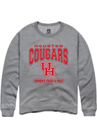 Houston Cougars Mens Graphite Women's Track & Field Long Sleeve Crew Sweatshirt