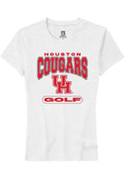 Houston Cougars Womens White Golf Short Sleeve T-Shirt