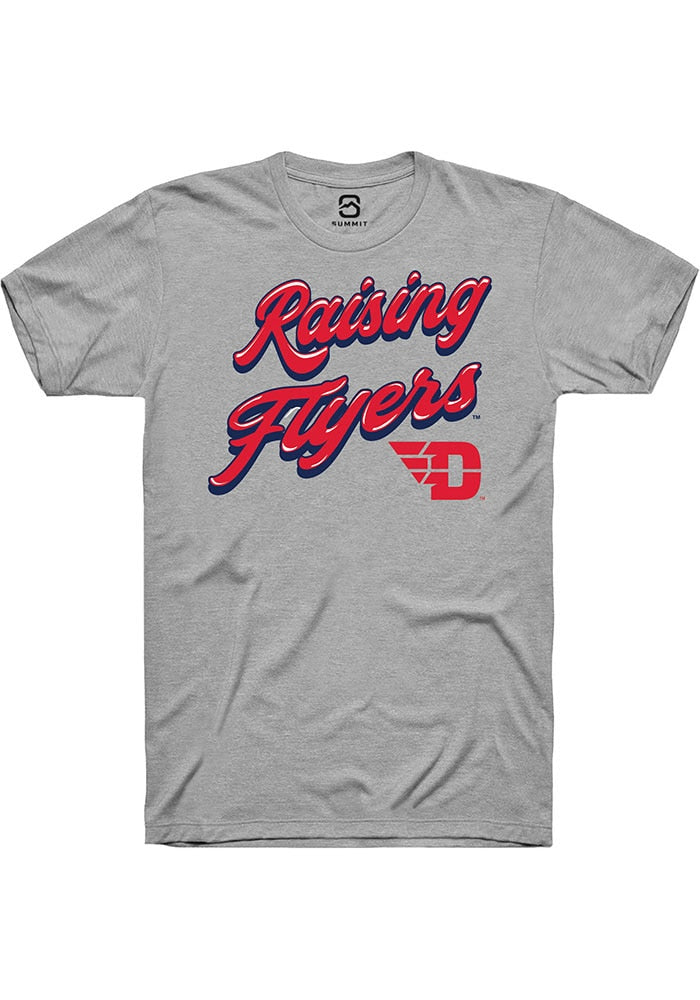 Dayton Flyers Grey RAISING MASCOTS Short Sleeve T-Shirt