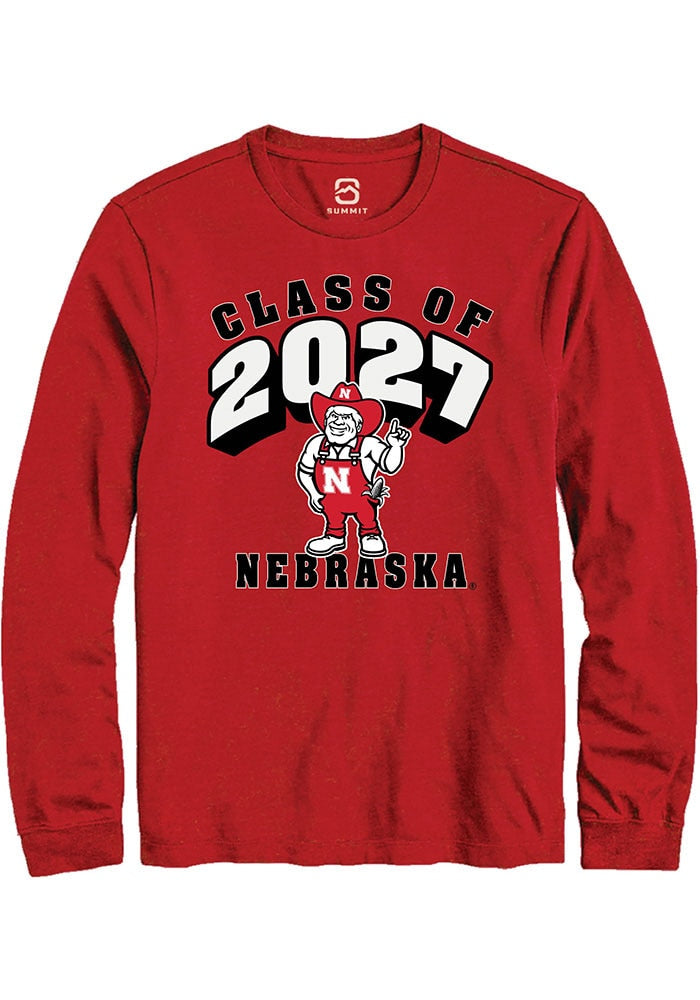 Nebraska Cornhuskers Red Class of 2027 Long Sleeve T-Shirt