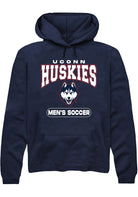UConn Huskies Unisex Mens Soccer Navy Hoodie