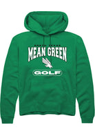 North Texas Mean Green Mens Kelly Green Golf Long Sleeve Hoodie