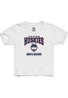 UConn Huskies Youth Mens Soccer White Short Sleeve T-Shirt
