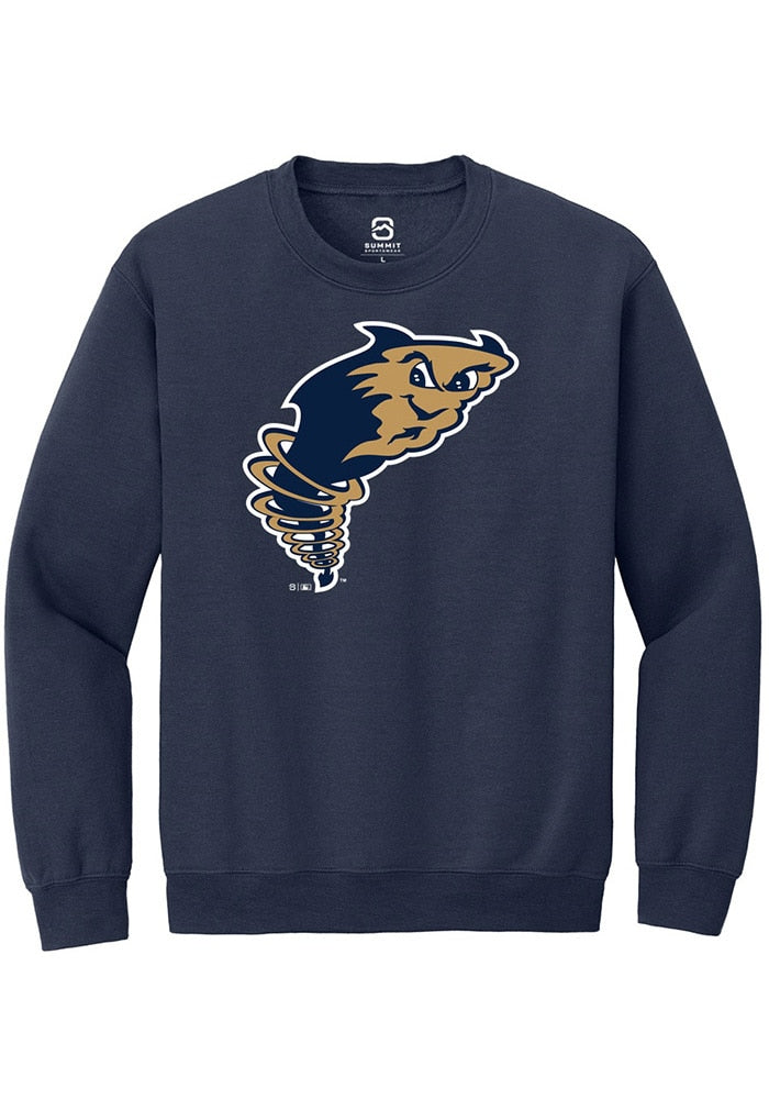 Tri-City Dust Devils Unisex Navy Primary Logo Unisex Crew Neck Sweatshirt