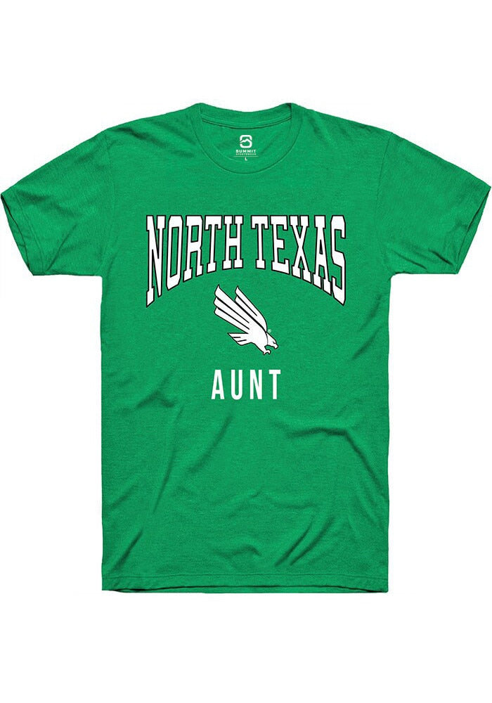 North Texas Mean Green Kelly Green Aunt Short Sleeve T-Shirt
