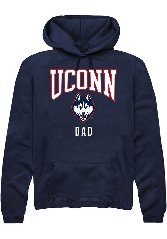 UConn Huskies Unisex Dad Navy Hoodie