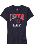 Dayton Flyers Womens Navy Blue Parent Short Sleeve T-Shirt