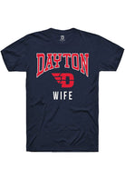 Dayton Flyers Navy Blue Wife Short Sleeve T-Shirt