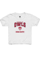 Temple Owls Youth White Cross Country Short Sleeve T-Shirt