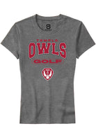 Temple Owls Womens Grey Golf Short Sleeve T-Shirt